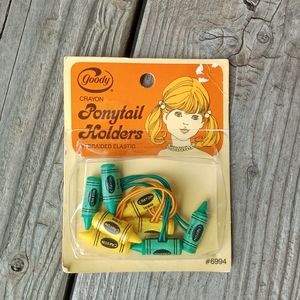 RARE Vintage Ponytail Holders 1975 Crayon  Ponytails from Goody NIP